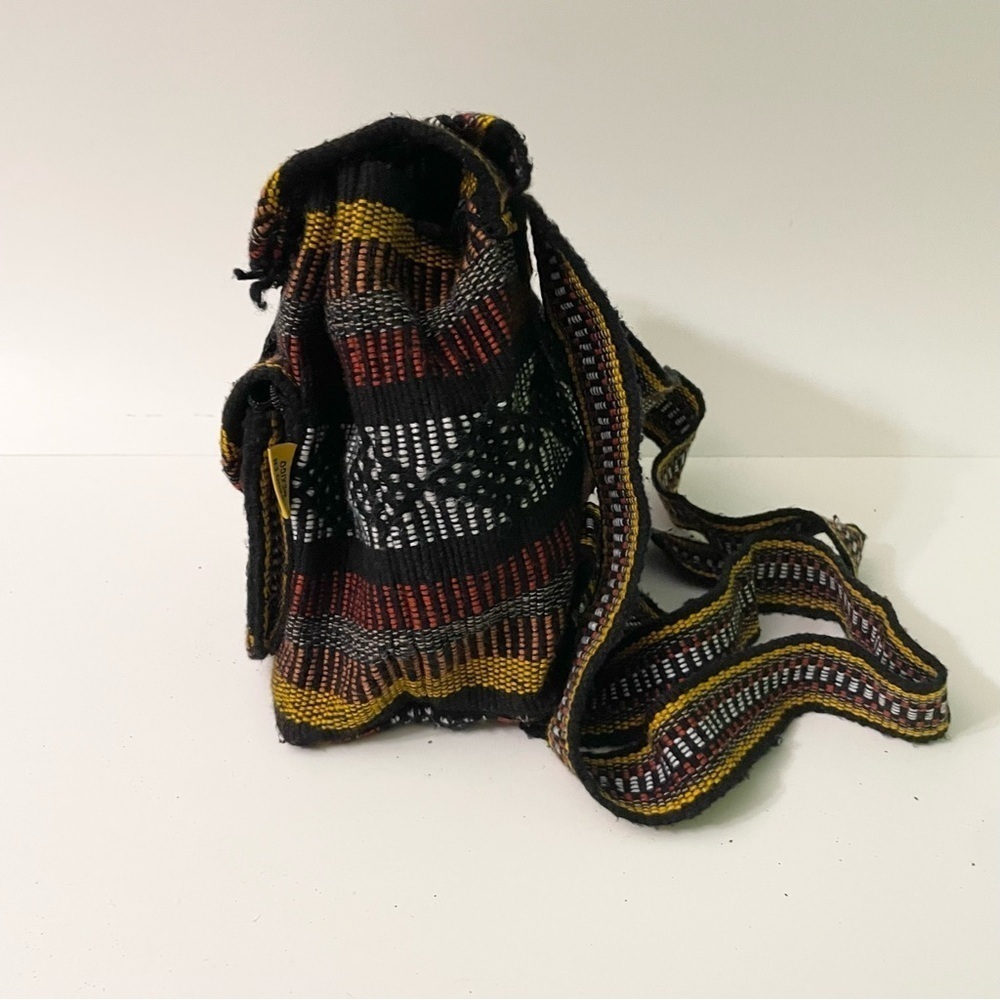 Pinzon Woven Drawstring Boho Hippie Bag Rasta Back Pack - Picture 12 of 16